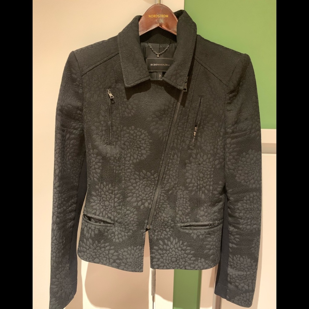 BCBGMaxAzria Black Zipper Jacket